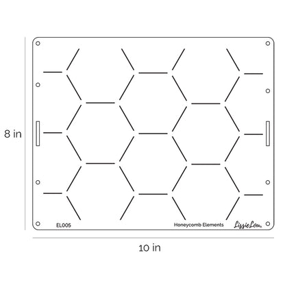 Honeycomb Elements Cake Stencil - Full Size Design