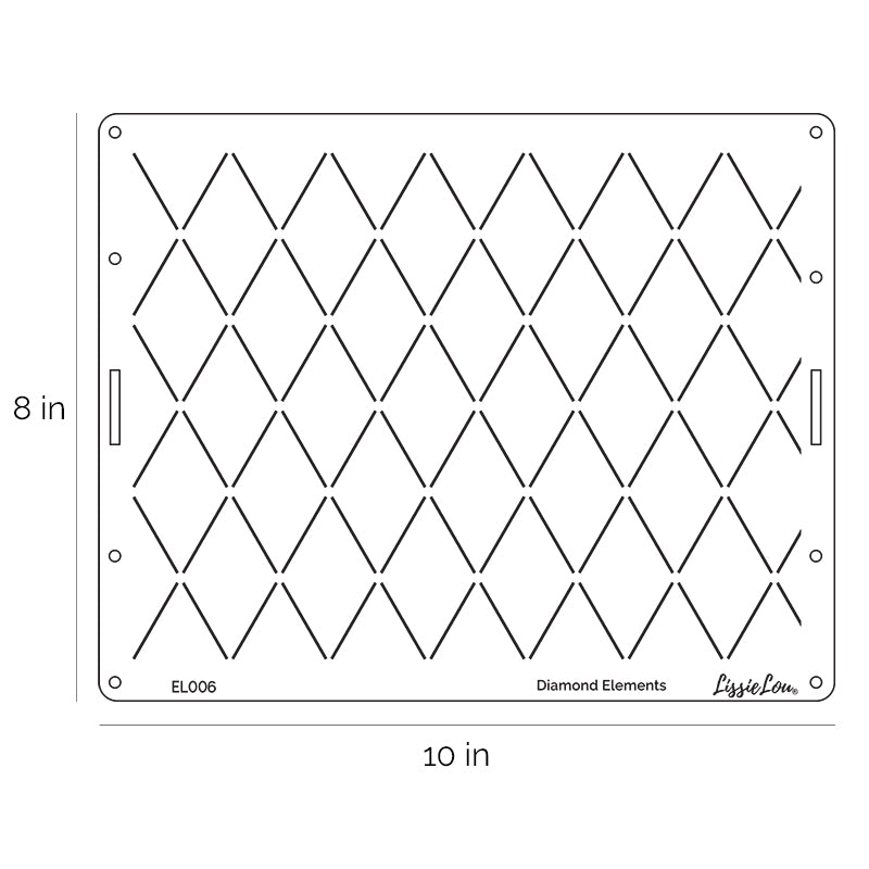 Diamond Elements Cake Stencil - Full Size Design