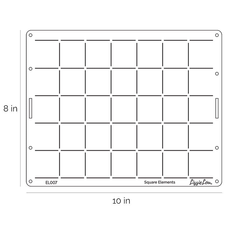 Square Elements Cake Stencil - Full Size Design