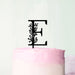 Wedding Floral Initial Letter E Style Cake Topper