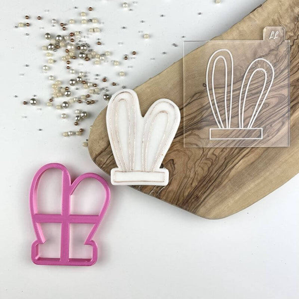 Coco Peony Easter Bunny Ears Headband Cookie Cutter and Embosser