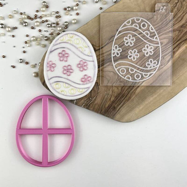 Easter Egg Style 1 Cookie Cutter and Embosser