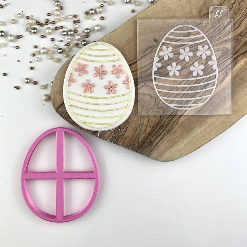 Easter Egg Style 2 Cookie Cutter and Embosser