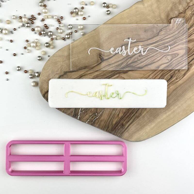 Easter in Verity Font Cookie Cutter and Embosser