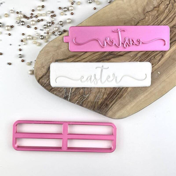 Easter in Verity Font Cookie Cutter and Stamp