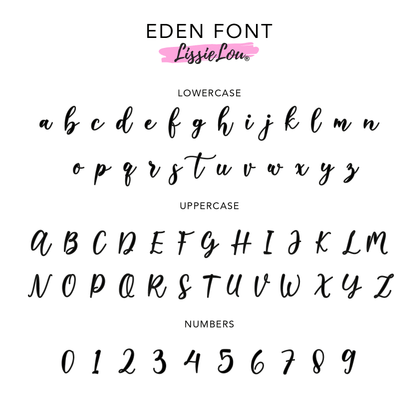 Eden Font Custom Cake Topper or Cake Motif Premium 3mm Acrylic or Birch Wood