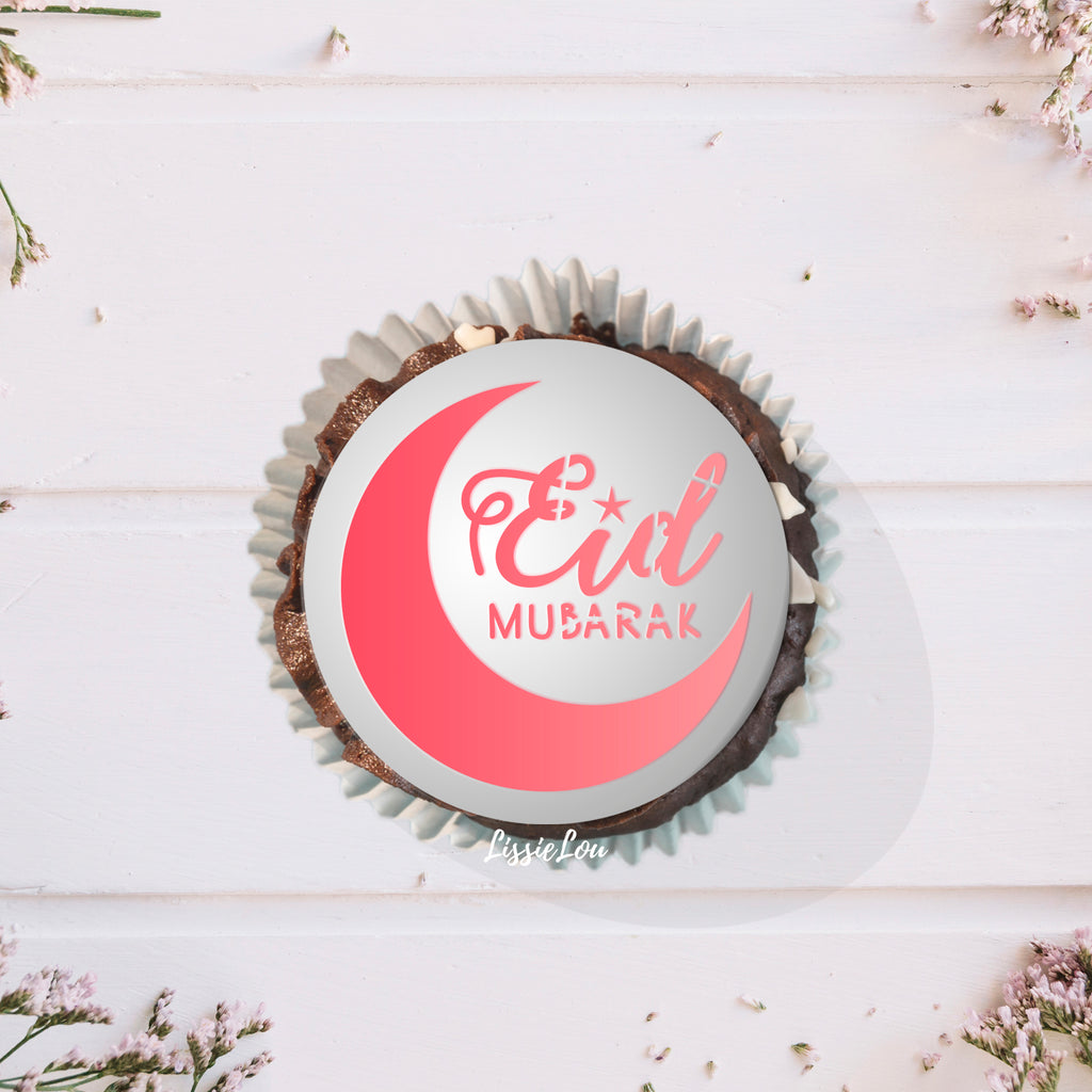 Eid Mubarak Stencil - Cupcake Size Design