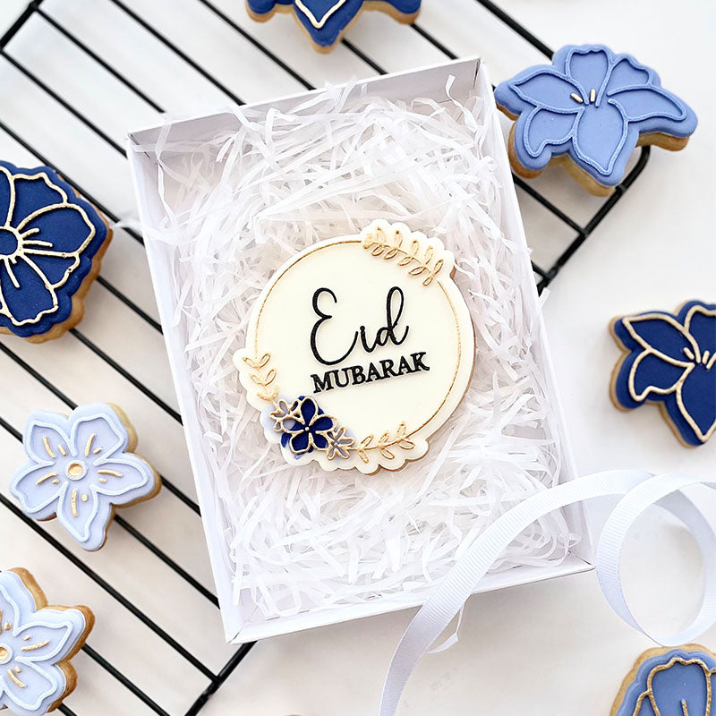 Eid Mubarak in Floral Circle Ramadan Cookie Cutter and Embosser