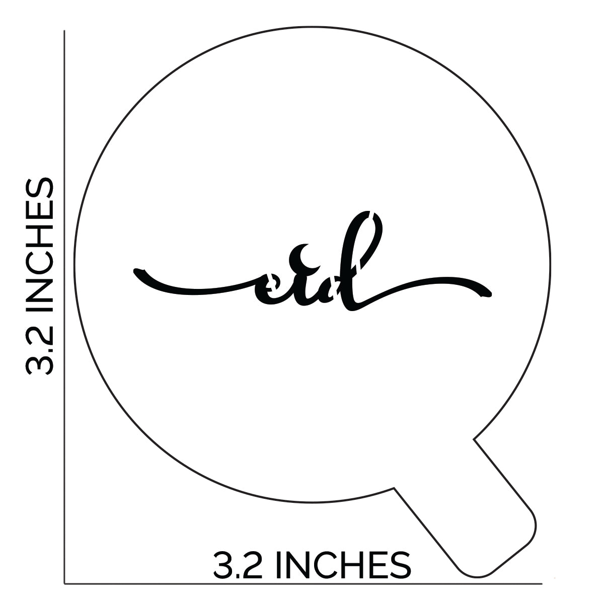 Eid Script Stencil - Cupcake Size Design