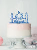 Eid Mubarak Mosque Acrylic Cake Topper Glitter Blue