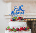 Eid Mubarak Cake Topper Pretty Font Dark Blue