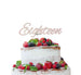 Eighteen Birthday Cake Topper Number 18th Glitter Card White