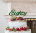 Eighty Birthday Cake Topper 80th Glitter Card Green