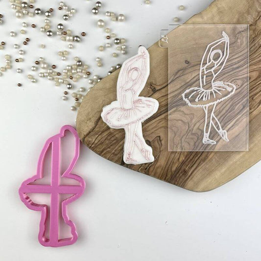 Elegant Dancing Lady Ballet Cookie Cutter and Embosser