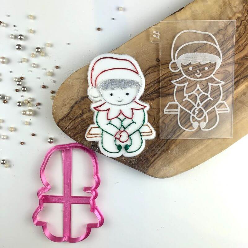 Elf on a Shelf Christmas Cookie Cutter and Embosser