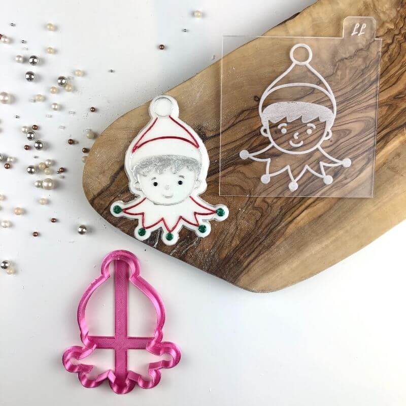 Elf on a Shelf Face Christmas Cookie Cutter and Embosser