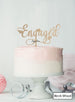 Pretty Engaged Cake Topper with Hearts Premium 3mm Birch Wood