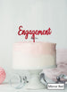 Engagement Cake Topper Premium 3mm Acrylic Mirror Red