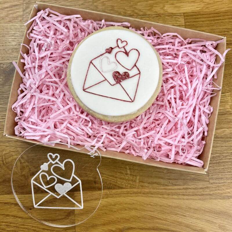 Envelope of Hearts Cookie Embosser