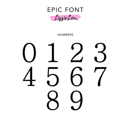 Epic Font Numbers Double Layer Cake Topper or Cake Motif Premium 3mm Acrylic or Birch Wood