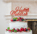 Hajj Mubarak Pretty Cake Topper Glitter Card Red