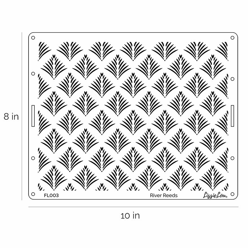 River Reeds Cake Stencil - Full Size Design