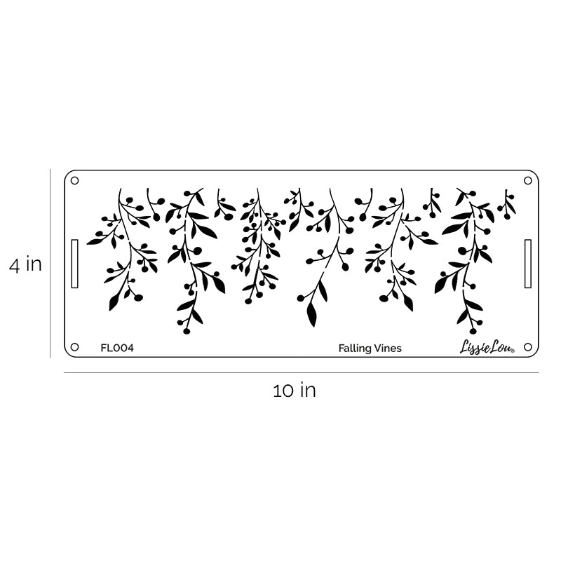 Falling Vines Cake Stencil - Border Design