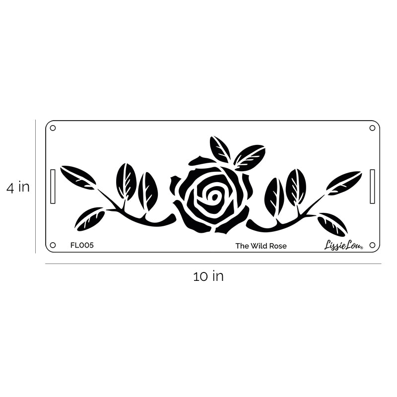 The Wild Rose Cake Stencil - Border Design