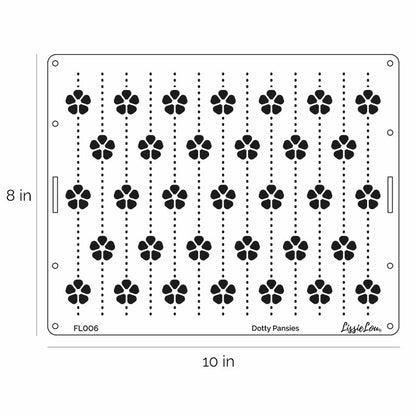 Dotty Pansies Cake Stencil - Full Size Design