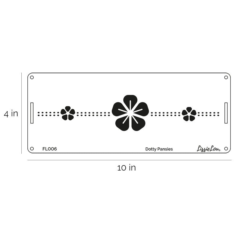 Dotty Pansies Cake Stencil - Border Design