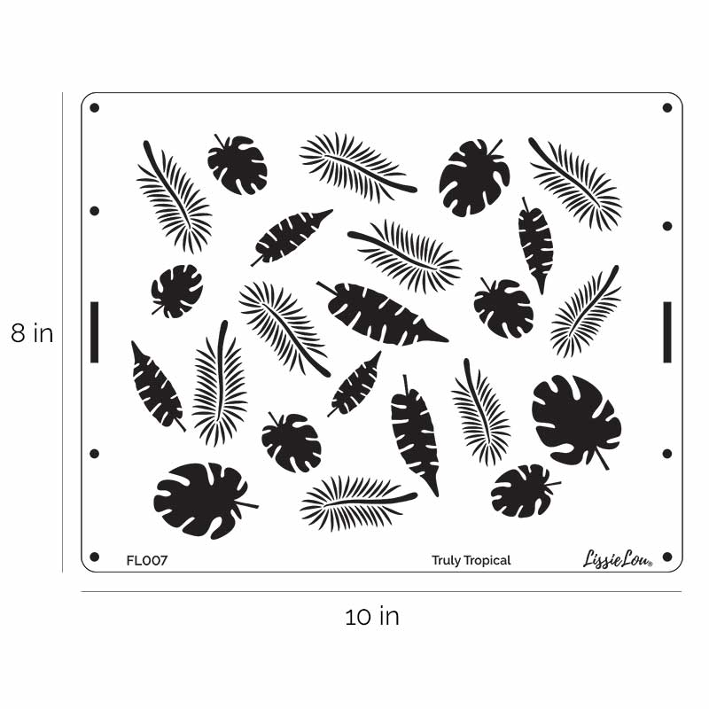 Truly Tropical Cake Stencil - Full Size Design