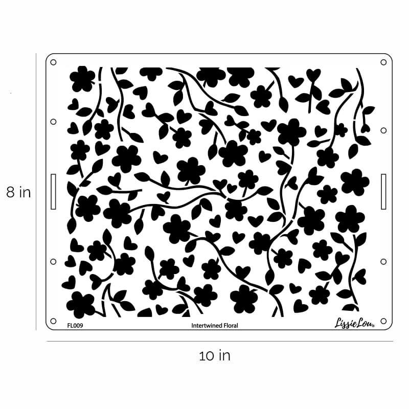 Intertwined Floral Cake Stencil - Full Size Design