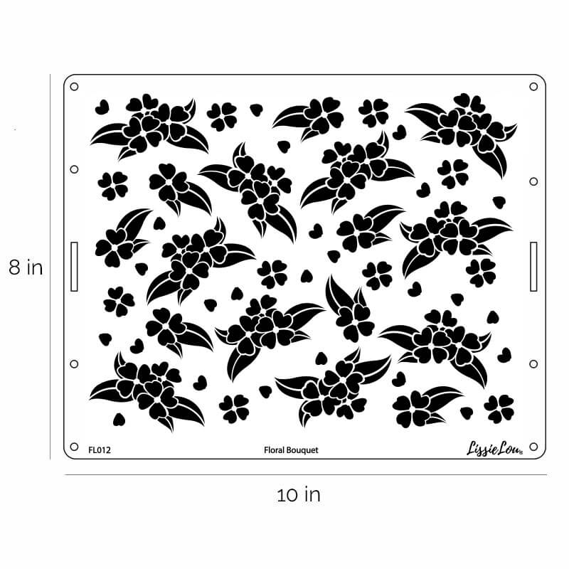 Floral Bouquet Cake Stencil - Full Size Design