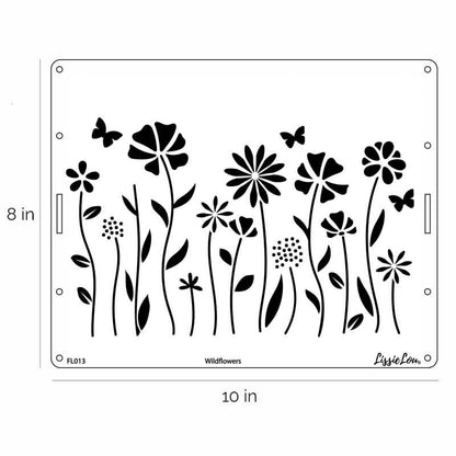 Wildflowers Cake Stencil - Full Size Design