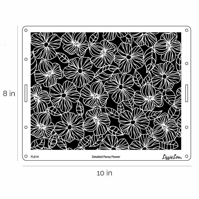 Detailed Pansy Cake Stencil - Full Size Design