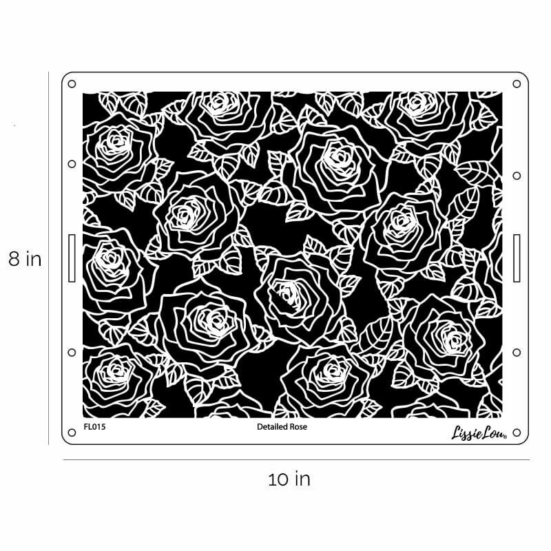 Detailed Rose Cake Stencil - Full Size Design