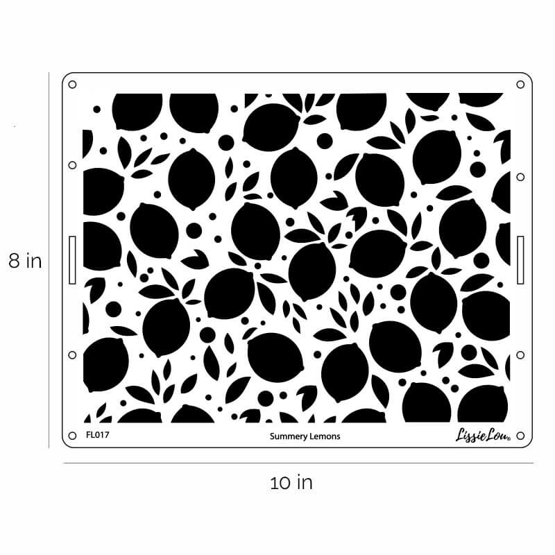 Summery Lemons Cake Stencil - Full Size Design