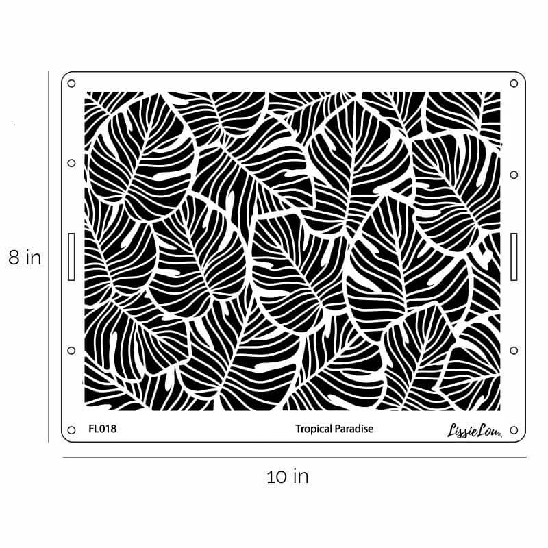 Tropical Paradise Cake Stencil - Full Size Design