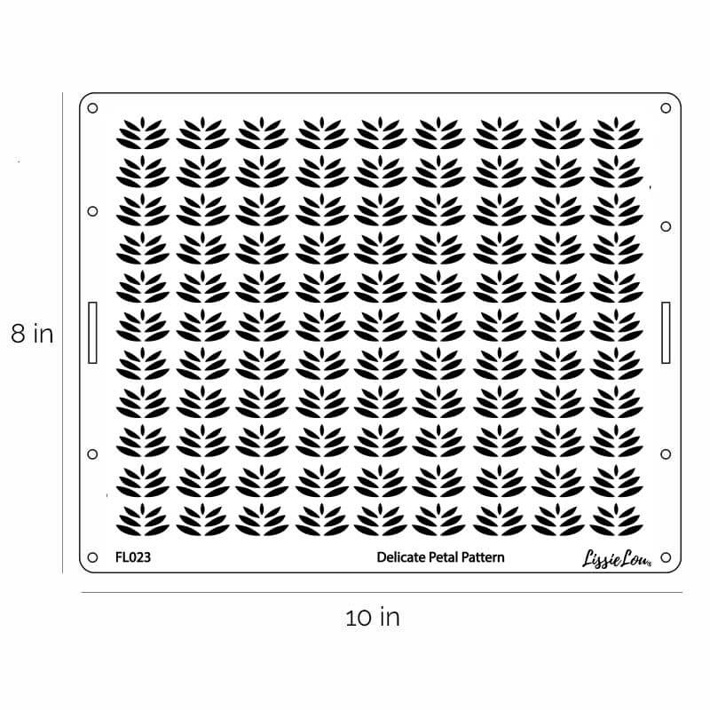 Delicate Petal Pattern Cake Stencil - Full Size Design