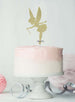 Fairy Birthday Cake Topper Glitter Card Gold