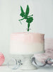 Fairy Birthday Cake Topper Glitter Card Green