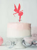 Fairy Birthday Cake Topper Glitter Card Light Pink