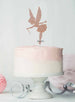 Fairy Birthday Cake Topper Glitter Card Rose Gold
