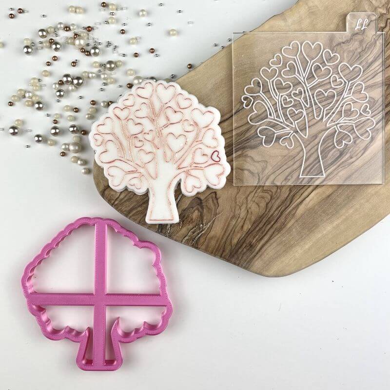 Family Tree with Hearts Ramadan Cookie Cutter and Embosser