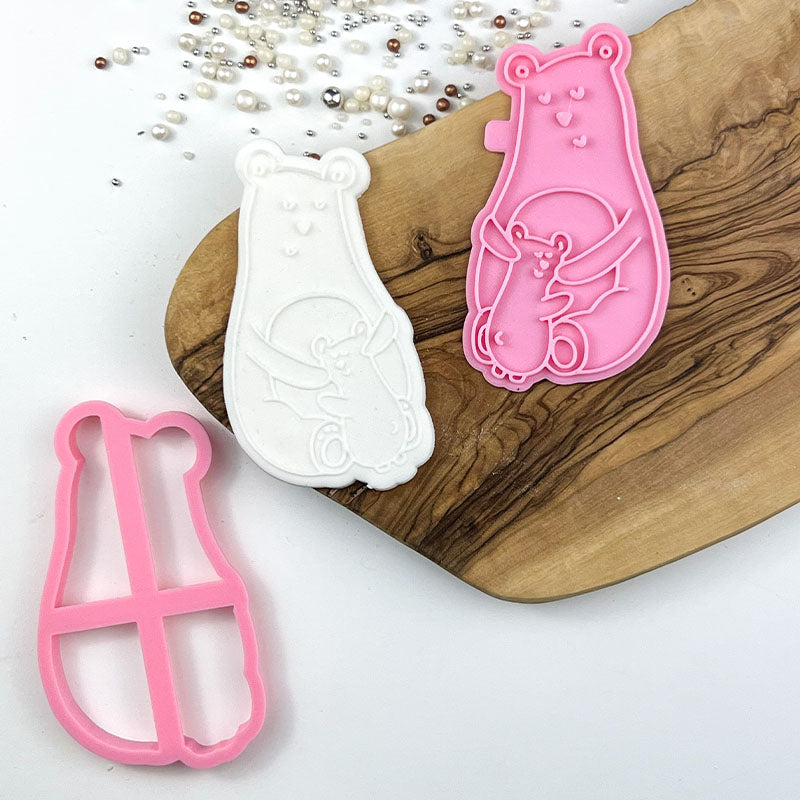 Father & Baby Bear Father's Day Cookie Cutter and Stamp
