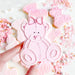 Female Sitting Teddy Bear with Bow Baby Shower Cookie Cutter and Embosser