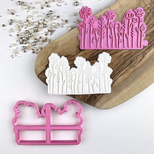 Field of Wild Flowers Floral Cookie Cutter and Stamp