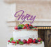 Fifty Birthday Cake Topper 50th Glitter Card Light Purple