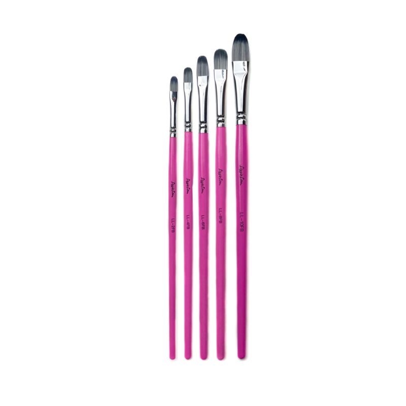 Set of 5 LissieLou Filbert Paint Brush Set - All Sizes