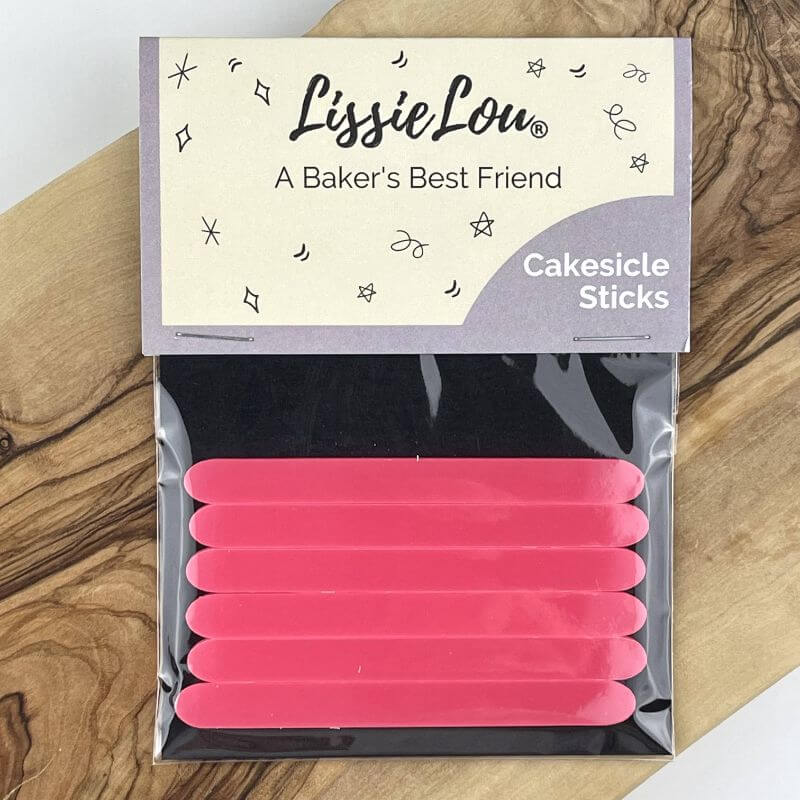 Flamenco Pink Acrylic Cakesicle Lollipop Sticks
